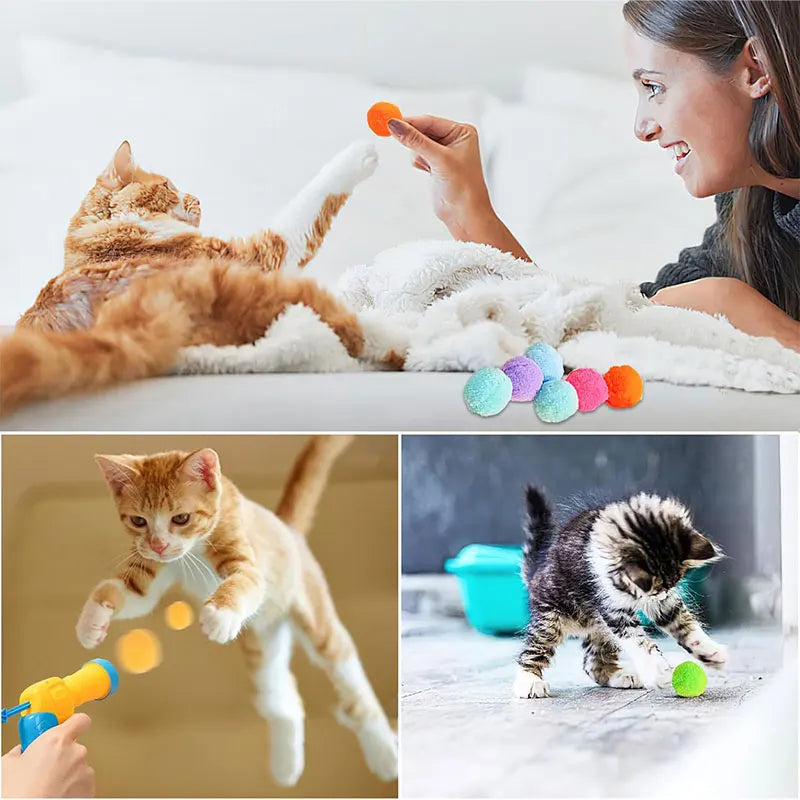 Brinquedos para gatos Brinquedo de treinamento de lançamento interativo para gatinhos de estimação